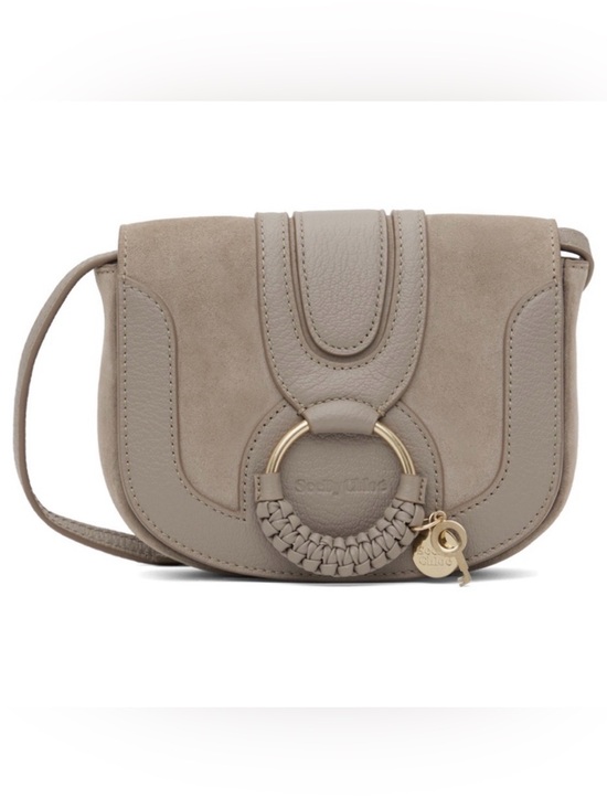 See By Chloe Handbags - New See by Chloé Hana Suede & Leather Shoulder Bag in Motty Grey